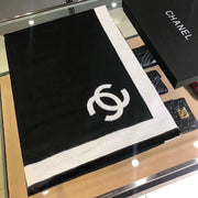 CC Scarf 180 CM In Black Mix White Cashmere 360523