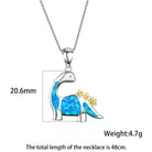 Dinosaur Cartoon Copper Animal Necklace - Unisex