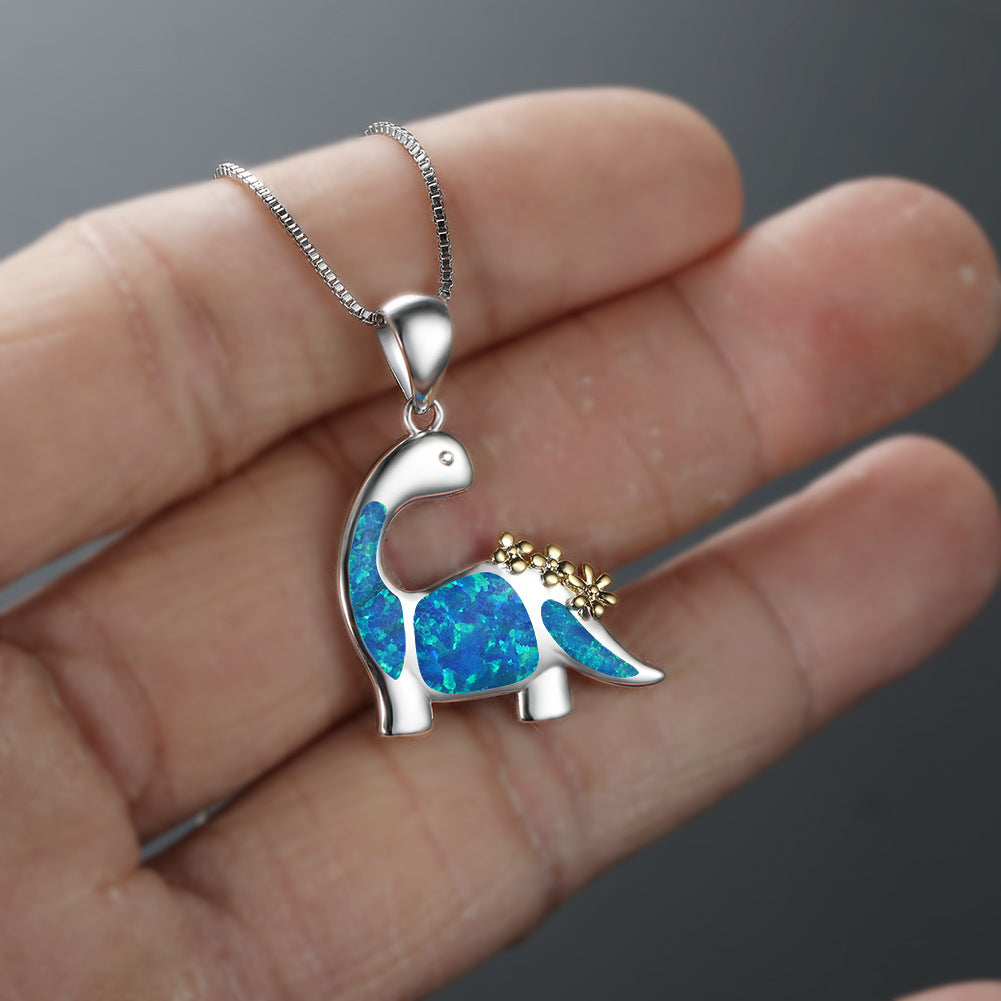 Dinosaur Cartoon Copper Animal Necklace - Unisex