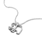 Cute Elephant Pendant Necklace S925 Silver Women's Clavicle Necklace