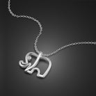 Cute Elephant Pendant Necklace S925 Silver Women's Clavicle Necklace