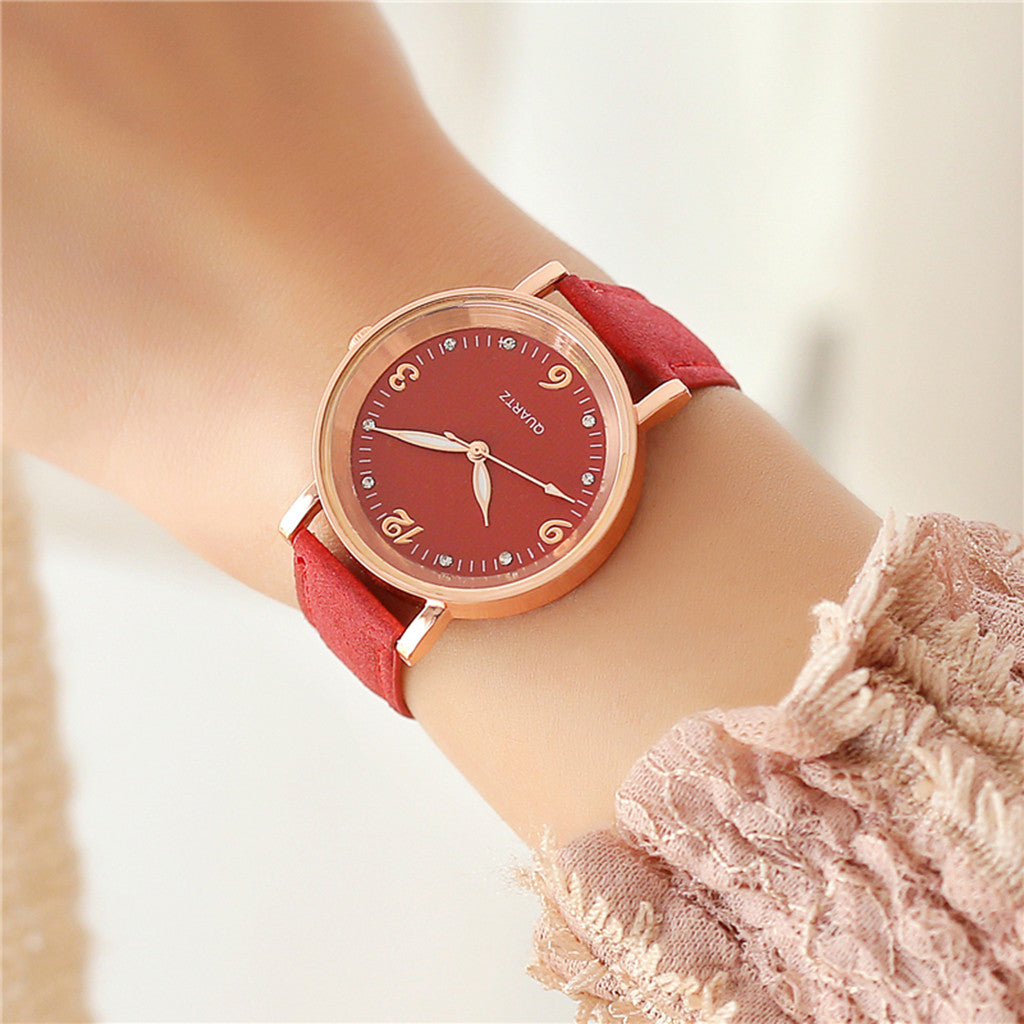 Luminous Quartz Glass Surface Fashion Watch for Women