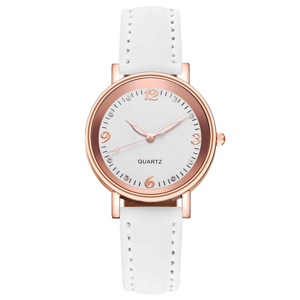 Luminous Quartz Glass Surface Fashion Watch for Women