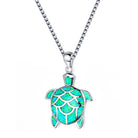 Blue Opal Turtle Necklace - Cute & Elegant Jewelry