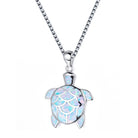 Blue Opal Turtle Necklace - Cute & Elegant Jewelry