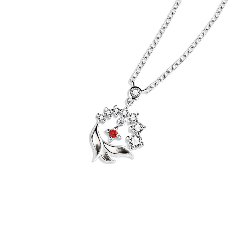 Bai Ze Silver Flower Bud Necklace - Stylish Accessory