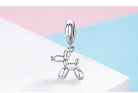 Cute Balloon Dog Silver Pendant - Sterling Silver Jewelry for Ladies