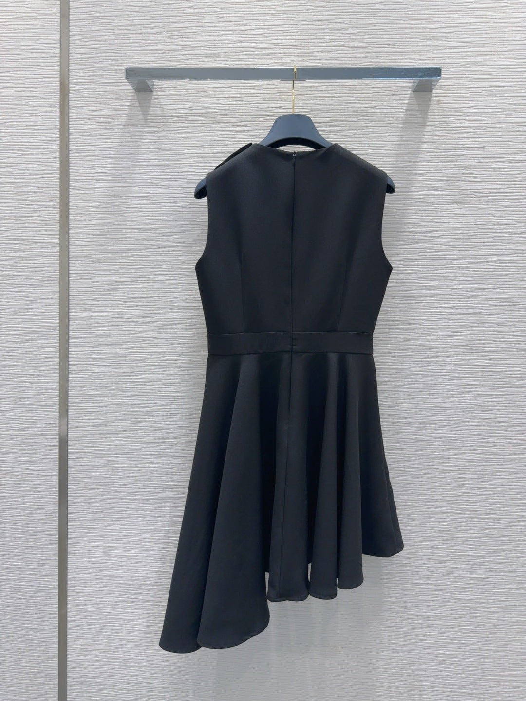 LV 25 Irregular Vest Dress Black Beige Cotton Poliester