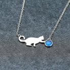 Cat Playing Ball Necklace - Cute Cartoon Pendant