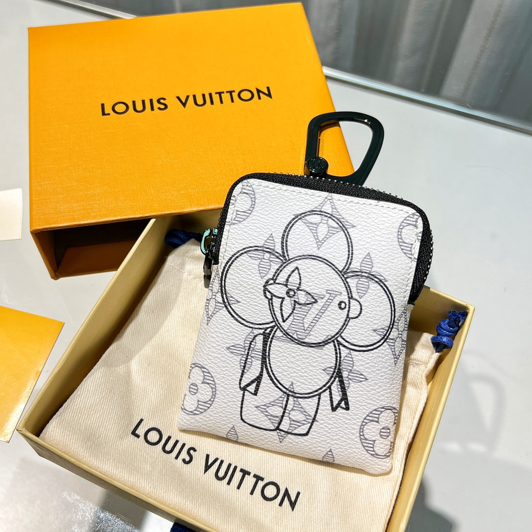 LV Sunflower Key Pouch & Coin Purse Charm
