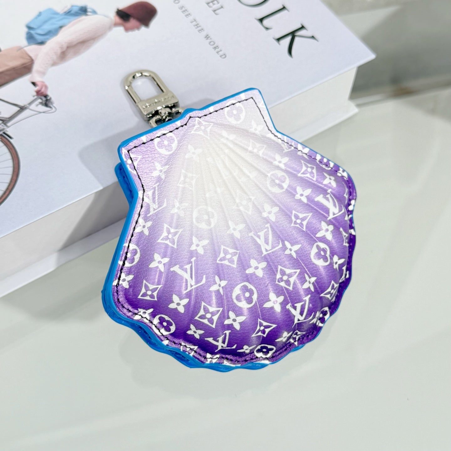 LV Shell Bag Charm Leather Canvas