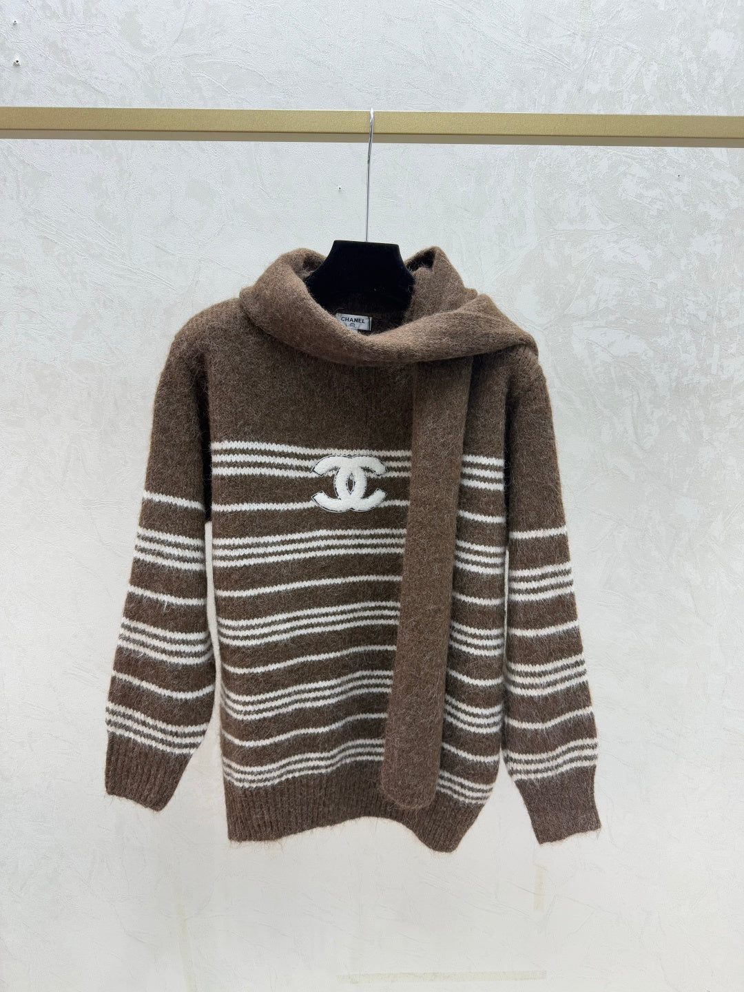 Chanel 2025 Striped Sweater Wool Mohair 734809