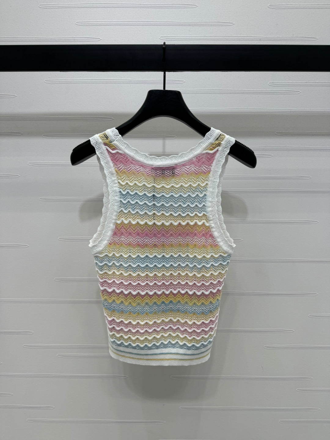 Chanel 25 Multicolor Striped Knitted Tank Top