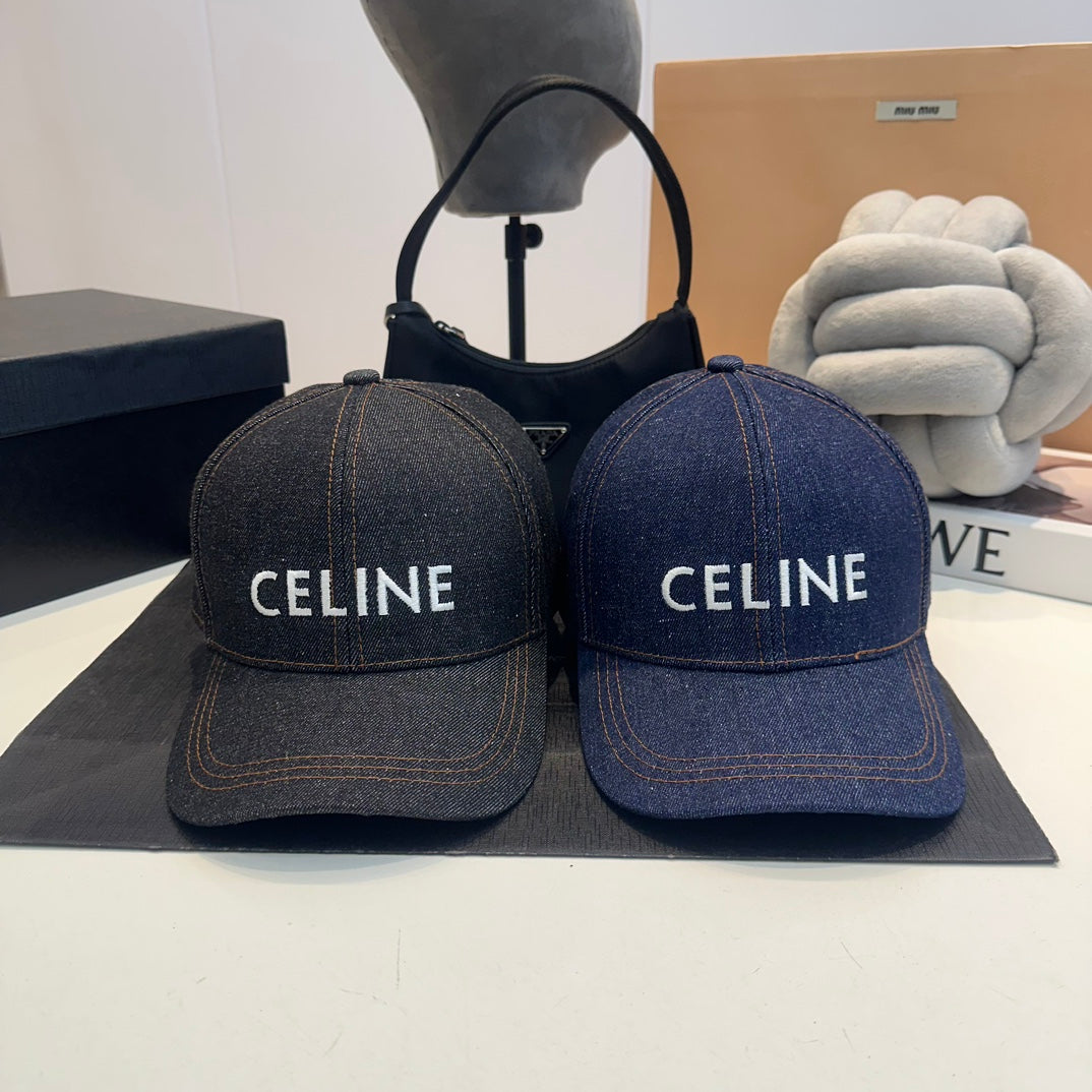 Celin Cap Blue Denim Fabric 210428
