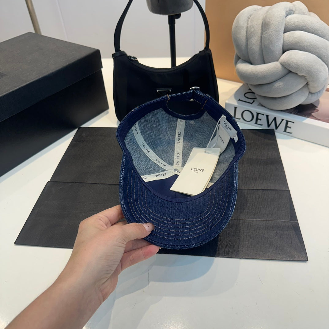 Celin Cap Blue Denim Fabric 210417