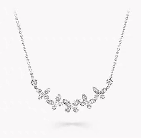 Graff Five Butterflies Full Diamond Necklace