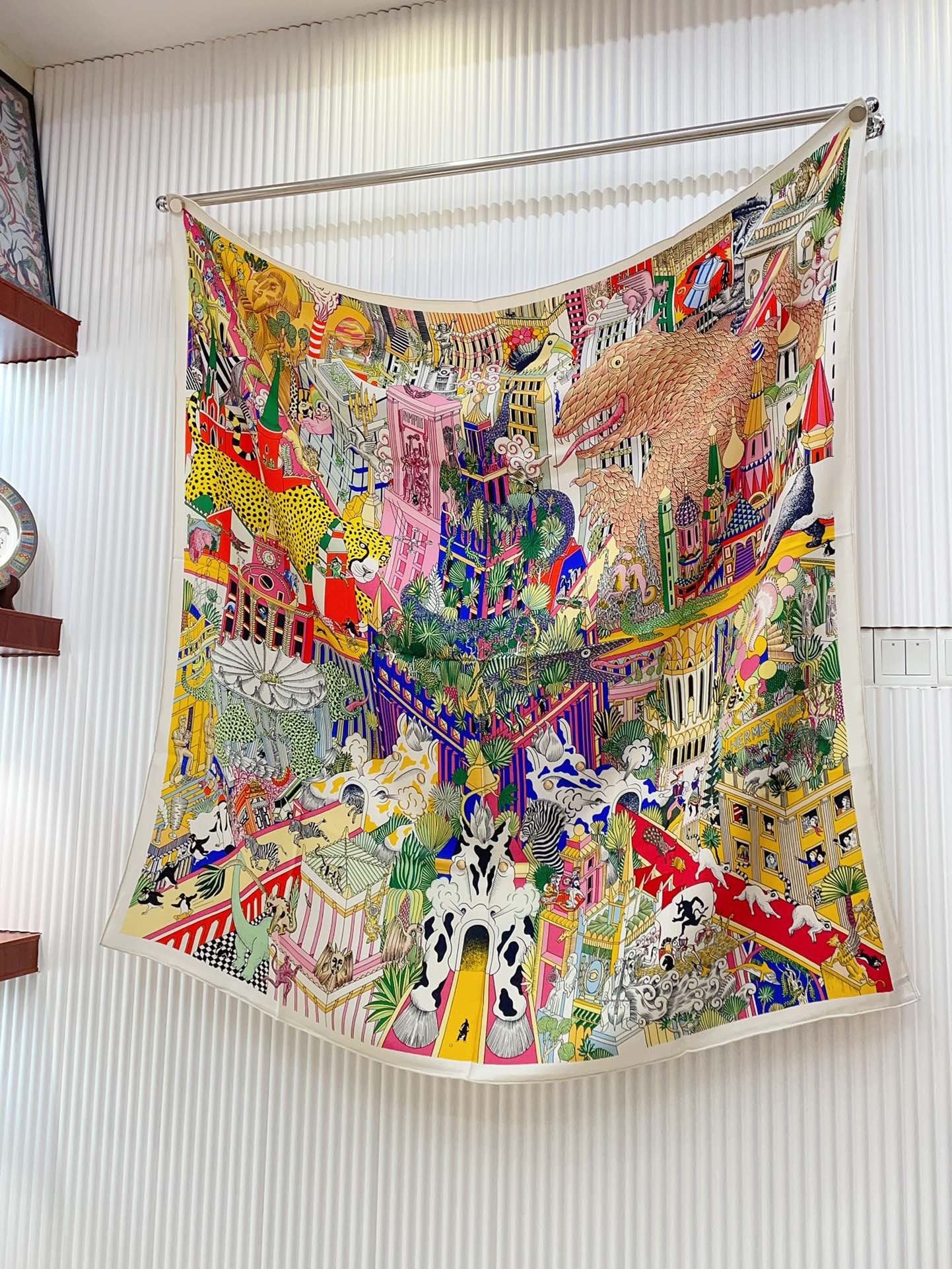 Animapolis Scarf 140 CM In Colorful Cashmere And Silk 306570