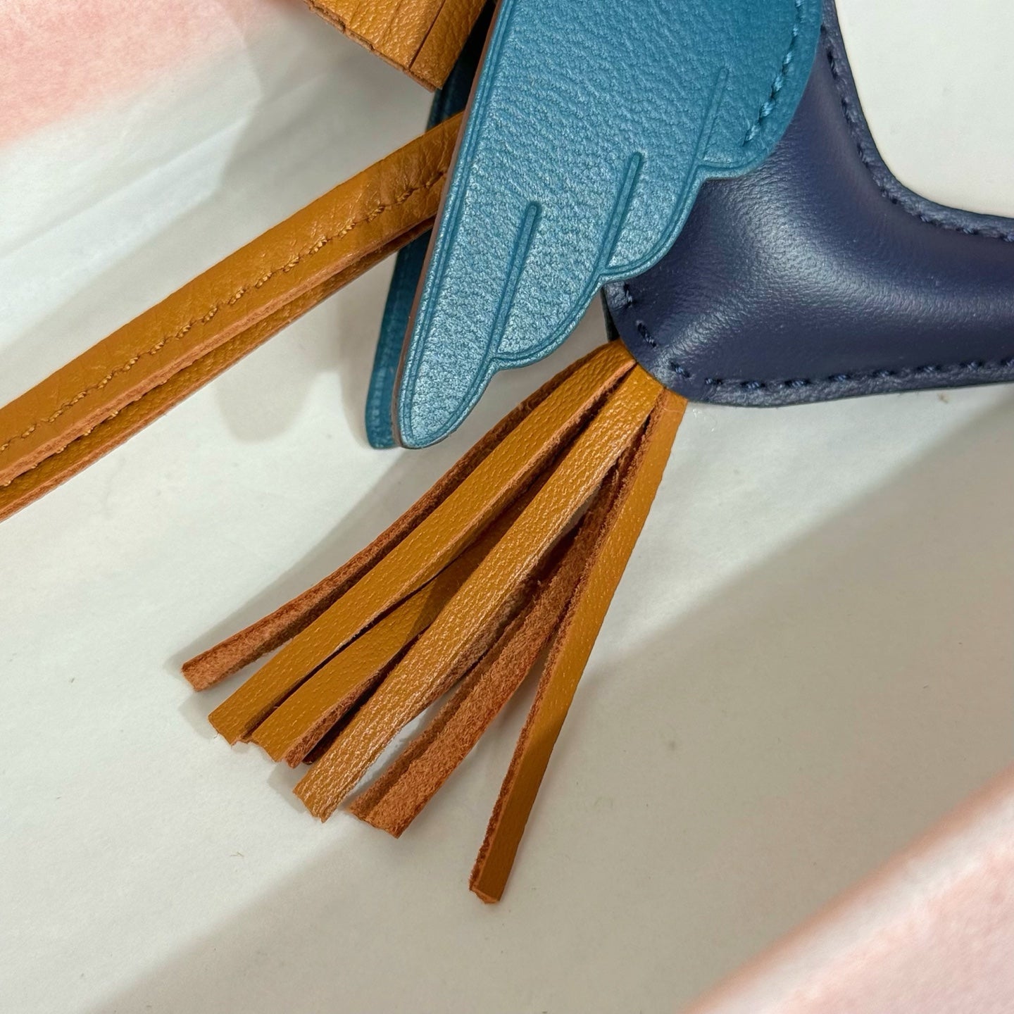 HM Rodeo Pegase PM Charm Navy Blue mix Brown Lambskin